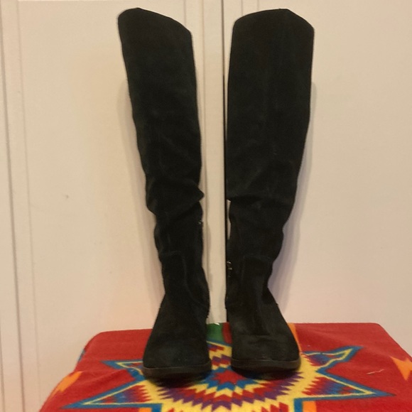 Sorel Shoes - Sorel Black Tall Suede Boots Size 7.5